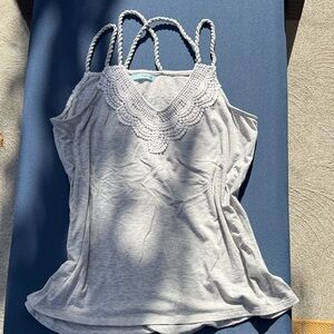 Maurices Light Gray Camisole with Lace Detail